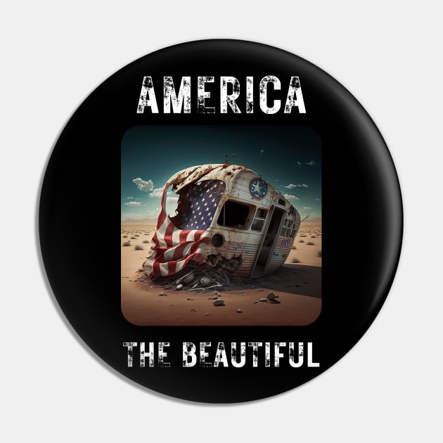 America the beautiful Pin by AI-datamancer