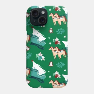 Christmas Tree Sleigh Horses Santa Star Decoration Gift Phone Case