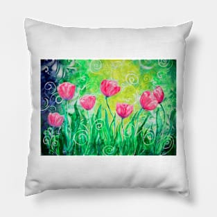 Dancing Tulips by Jan Marvin Pillow