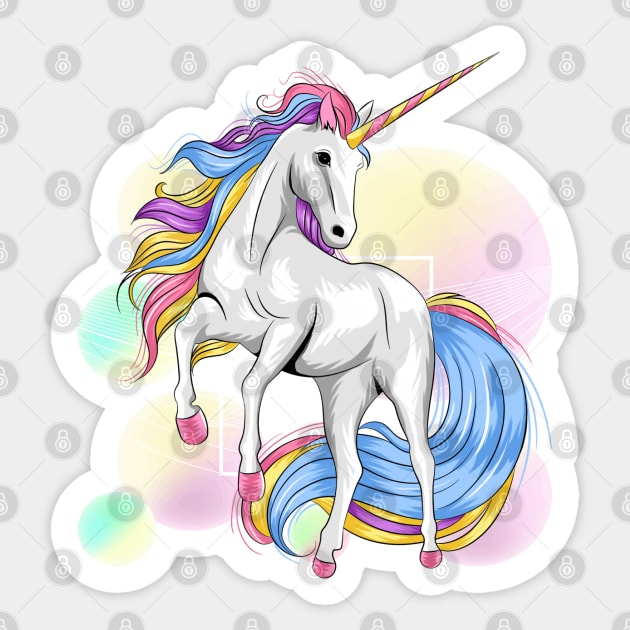 Rainbow Unicorn - Unicorn Gifts - Unicorn Gifts - Sticker