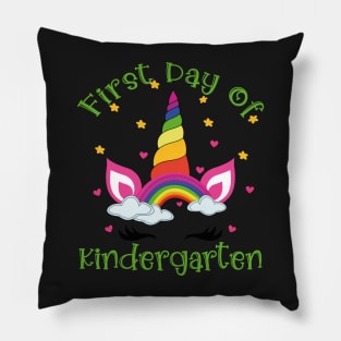 Pretty Unicorn Face | 1st Day of Kindergarten Pillow