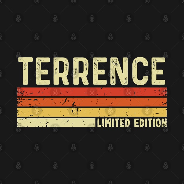 Terrence Name Vintage Retro Limited Edition Gift by CoolDesignsDz