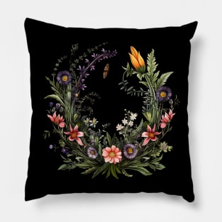 Botanical Wildflowers Pillow