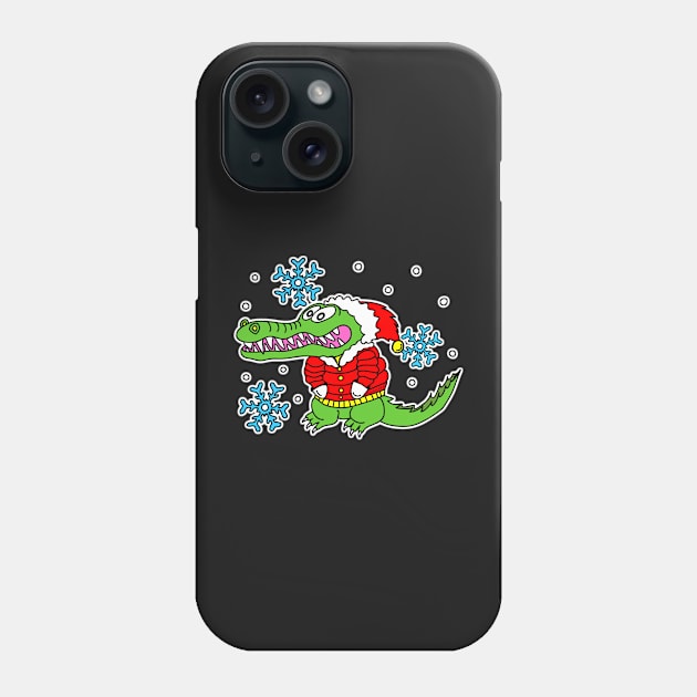 Freezing Alligator Phone Case by LatticeART