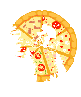 Pizza Moon Magnet