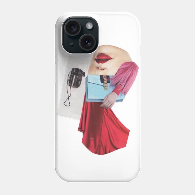 Girl Calling Phone Case by Luca Mainini