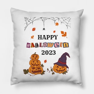 Happy Halloween Pumpkin 2023 Light Pillow