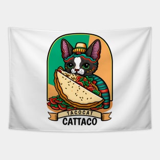 Tacocat Cattaco Cinco De Mayo Funny Cat Lover Mexican Fiesta Tapestry