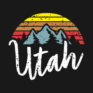 Utah Retro Eighties Style Mountains Design, Great Gift product T-Shirt