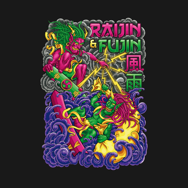 Raijin Fujin Tattoo Long Sleeve T Shirt Teepublic 400 x 400 jpeg 45 кб. teepublic