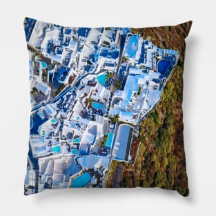 Santorini, Greece. Aerial view #4 Pillow