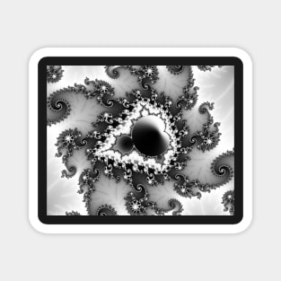 Monochrome Mandelbrot I Magnet