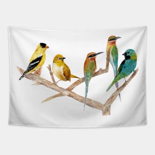 Birds in branches Tapestry