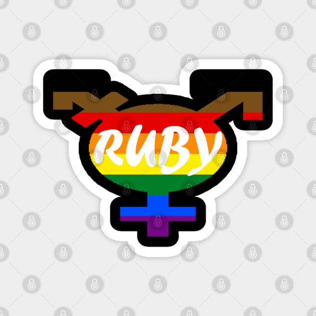 Ruby Pride Logo - Wrestling - Magnet | TeePublic