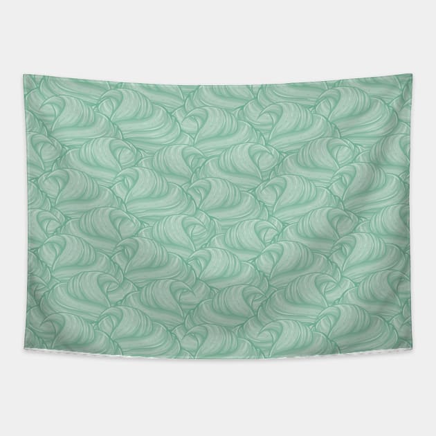 Fluffy and Creamy Pastel Colored Soft Served Ice Cream Surface Pattern Tapestry by zarya_kiqo