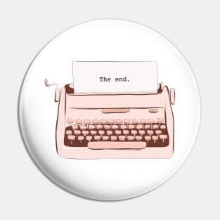 The End Typewriter Great Writer Writing Design Novel Novelist Pin