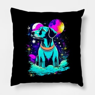 Psychedelic dog thinking of you Pillow