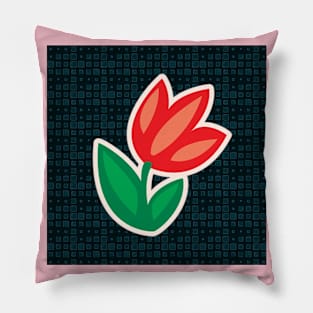 Red flower Pillow