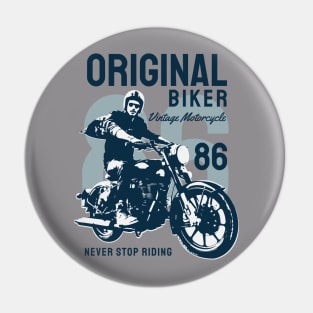 Original biker authentic vintage roller road hustle adventure Pin