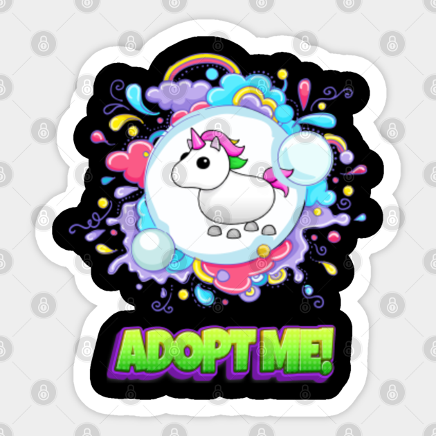 Adopt me Cute Unicorn - Roblox - Aufkleber | TeePublic DE