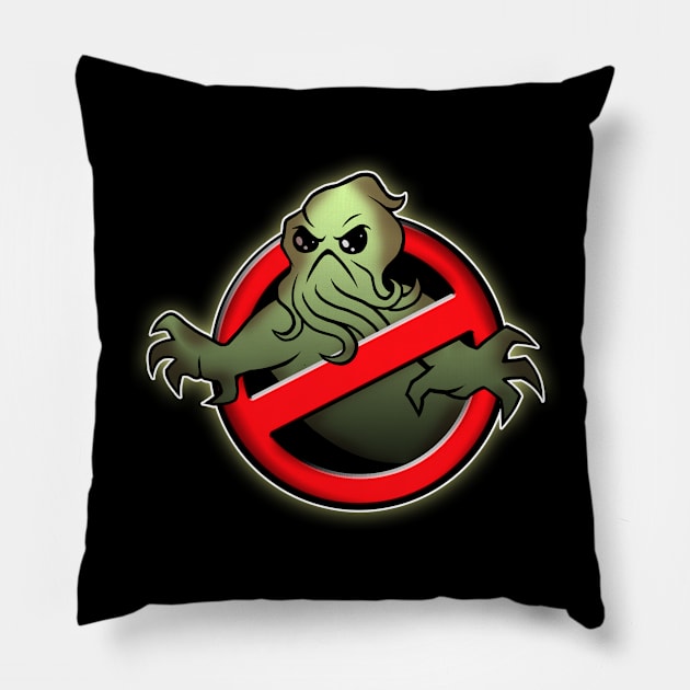 Eldritch Buster Pillow by blackdrawsstuff