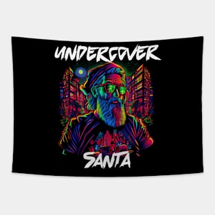 Undercover Santa in Town 5 Tapestry