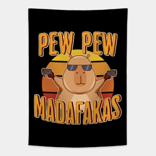 Capybara Pew-Pew! Tapestry