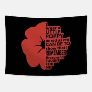 Poppy Poem for Remembrance Day Tapestry