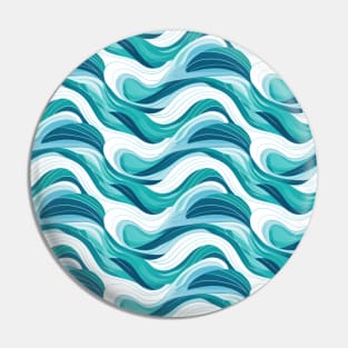 Ephemeral Crests: Hokusai Waves Reimagined Pin