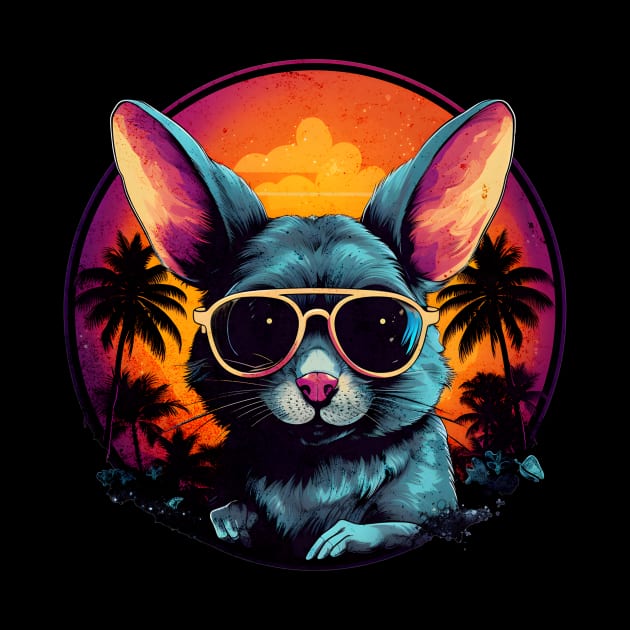 Retro Wave Jerboa Circle by Miami Neon Designs