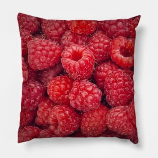 Ripe red raspberry Pillow