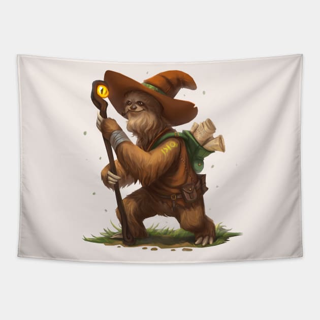 Sloth Mage Tapestry by JoaoVagner