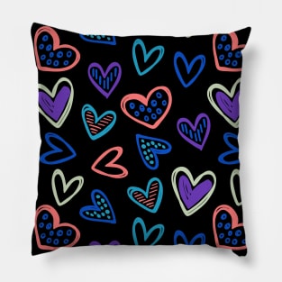 fluo hearts Pillow