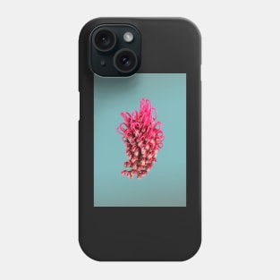 Grevillea on turquoise Phone Case