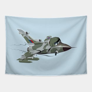 Cartoon Fighter Plane Tapestry