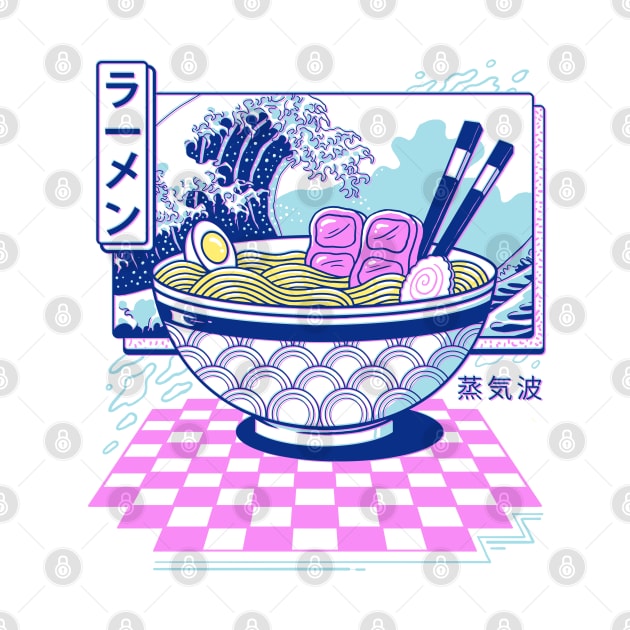 Vaporwave Ramen by Vincent Trinidad Art