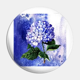 Watercolor illustration hydrangea Pin