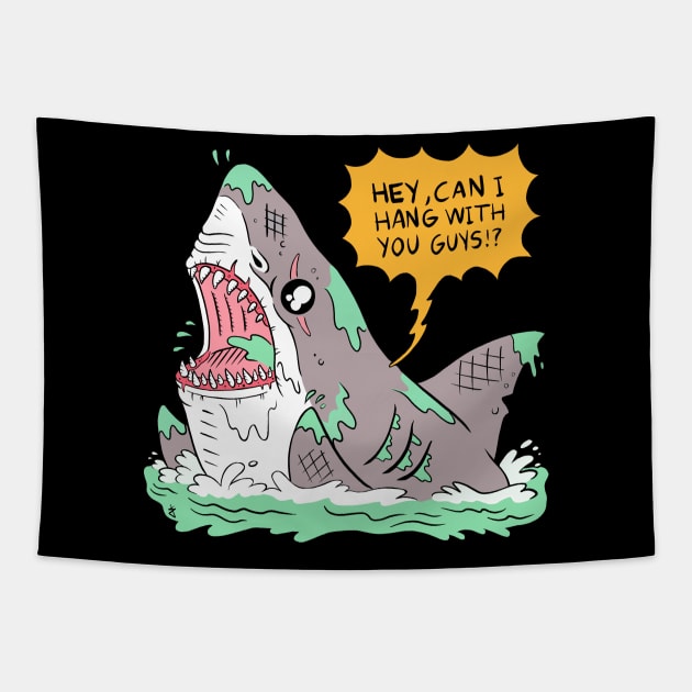 Lonely shark. Tapestry by Dagger44