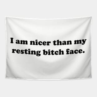 I Am Nicer Than My Resting Bitch Face. Tapestry