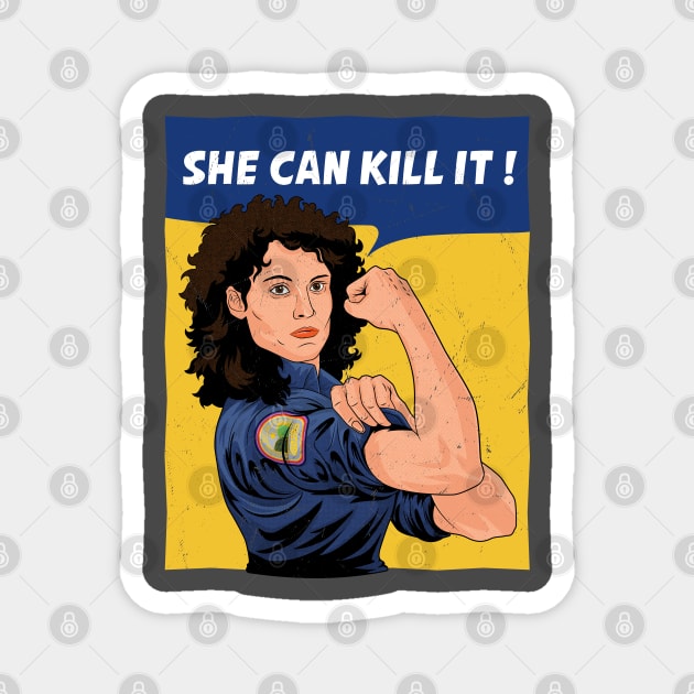 Ripley the riveter Magnet by redwane