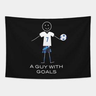 Funny Mens Soccer Design Tapestry