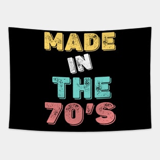 Retro Vintage Made In The 70's 1970s Born Birthday Tapestry