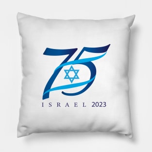 Happy Israel Independence Day Blue Star of David 75th Anniversary celebration Event 2023 Yom Ha'Atzmaut Pillow