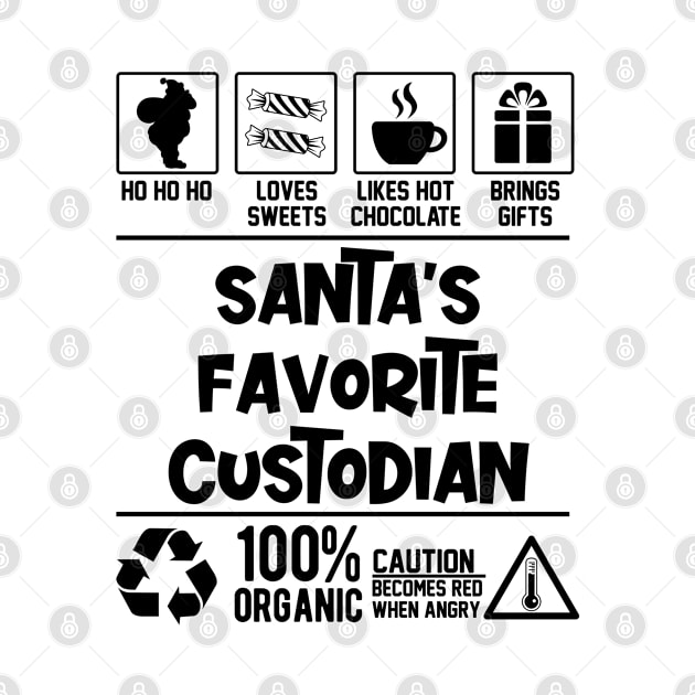 Santa's Favorite Custodian Santa Claus by Graficof