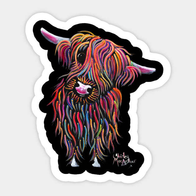Scottish Highland Hairy Cow ' BoLLY ' - Cow - Sticker
