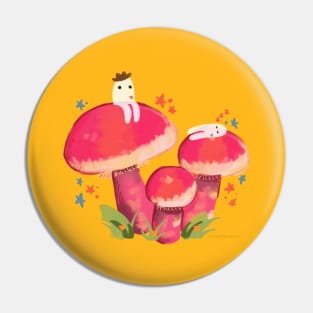 Mushrooms and Cowboys Pin