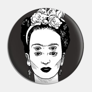 Psychedelic Frida Kahlo Pin