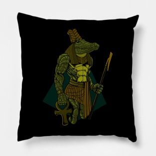 Egyptian god Sobek Pillow