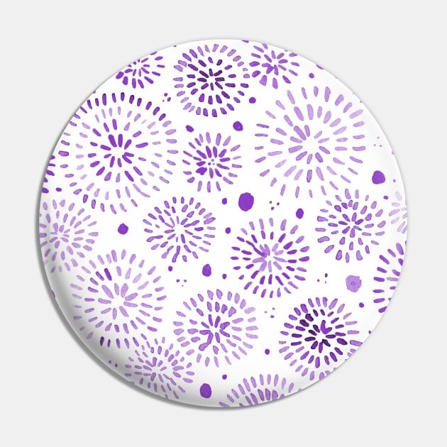 Abstract watercolor sparkles – ultra Violet Pin by wackapacka