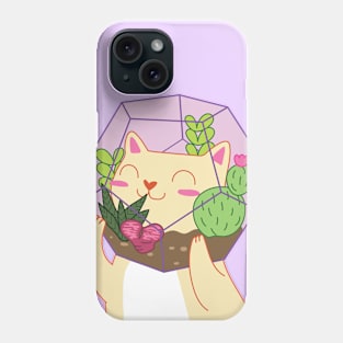 Terrarium Cat I - Full Front Phone Case